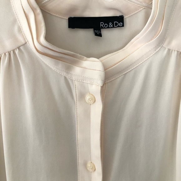 Ro & De Sleeveless Cream Blouse – Size Small - Picture 6 of 8